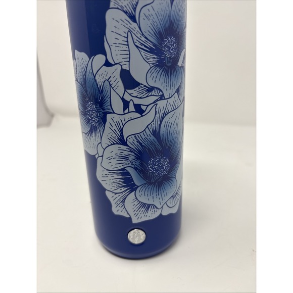 Starbucks Vacuum Insulated Tumbler Siren Blue Floral 16 fl oz Rare 2018 - Picture 6 of 6